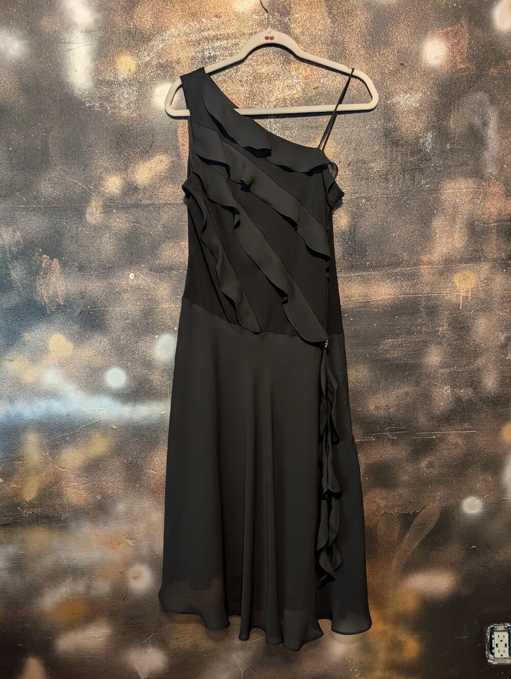Rabbit Rabbit Rabbit Black One-Shoulder Cocktail Dress - Picture 3 of 4